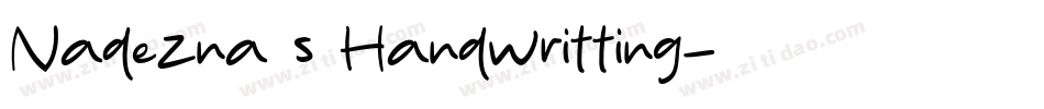 Nadezna s Handwritting字体转换